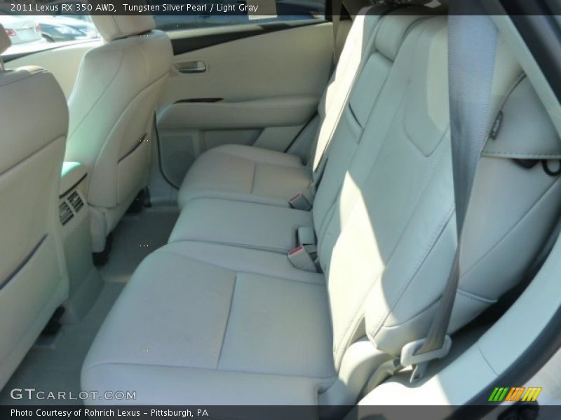 Tungsten Silver Pearl / Light Gray 2011 Lexus RX 350 AWD
