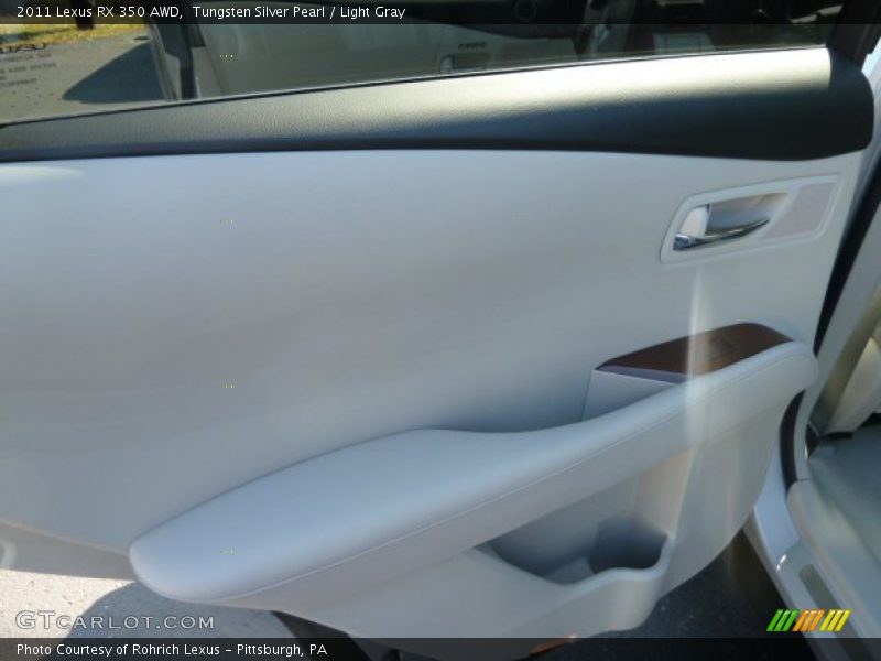 Tungsten Silver Pearl / Light Gray 2011 Lexus RX 350 AWD