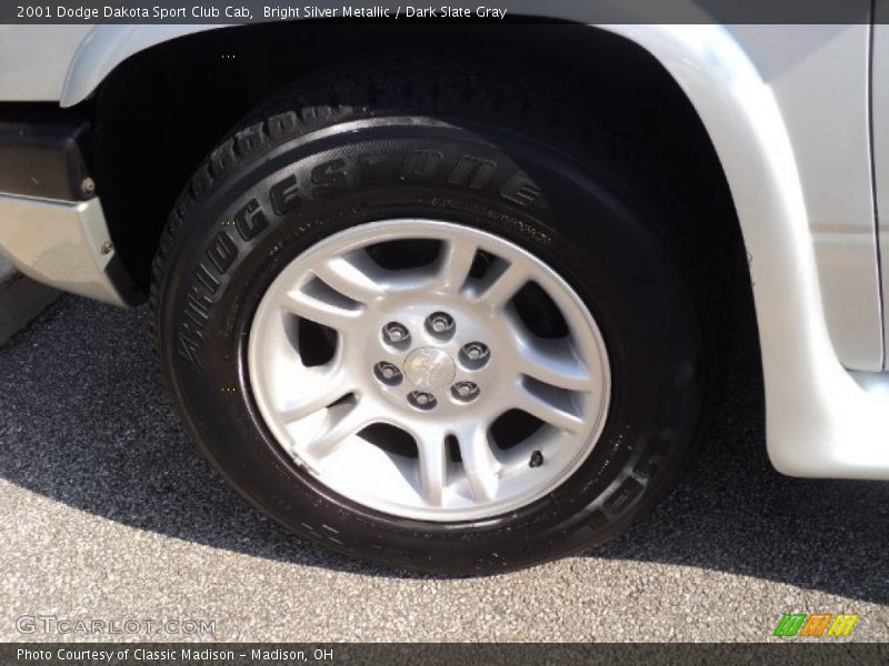 Bright Silver Metallic / Dark Slate Gray 2001 Dodge Dakota Sport Club Cab