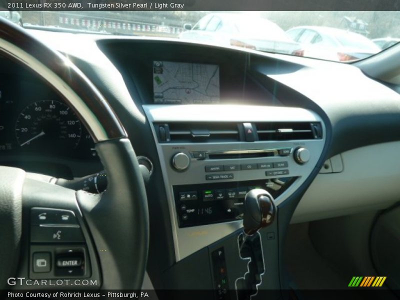 Tungsten Silver Pearl / Light Gray 2011 Lexus RX 350 AWD