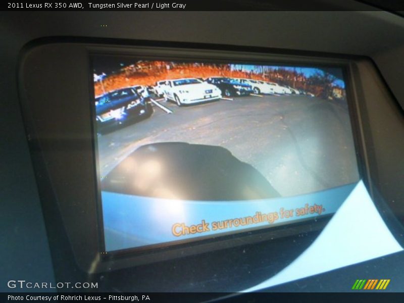 Tungsten Silver Pearl / Light Gray 2011 Lexus RX 350 AWD