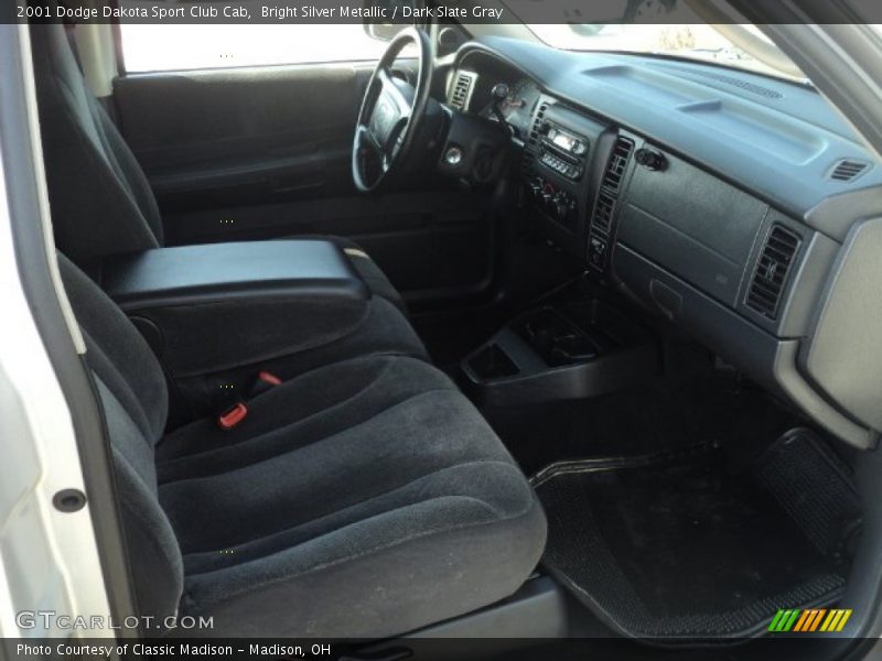 Bright Silver Metallic / Dark Slate Gray 2001 Dodge Dakota Sport Club Cab