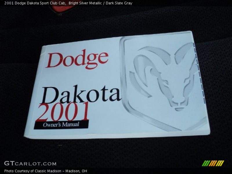 Bright Silver Metallic / Dark Slate Gray 2001 Dodge Dakota Sport Club Cab