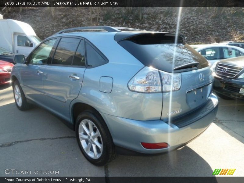 Breakwater Blue Metallic / Light Gray 2009 Lexus RX 350 AWD
