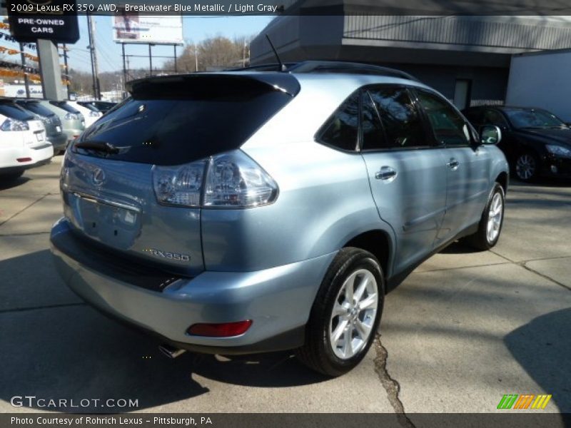 Breakwater Blue Metallic / Light Gray 2009 Lexus RX 350 AWD
