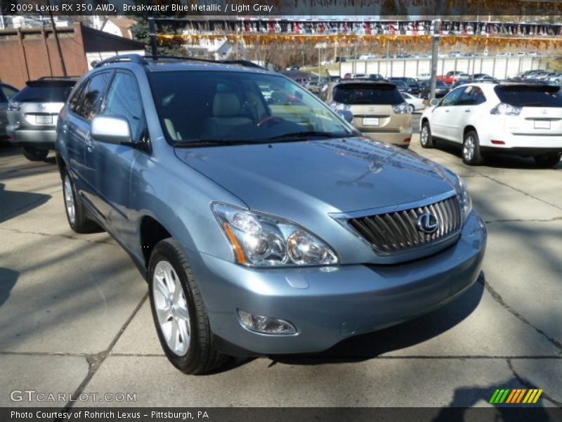 Breakwater Blue Metallic / Light Gray 2009 Lexus RX 350 AWD