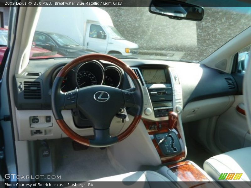 Breakwater Blue Metallic / Light Gray 2009 Lexus RX 350 AWD