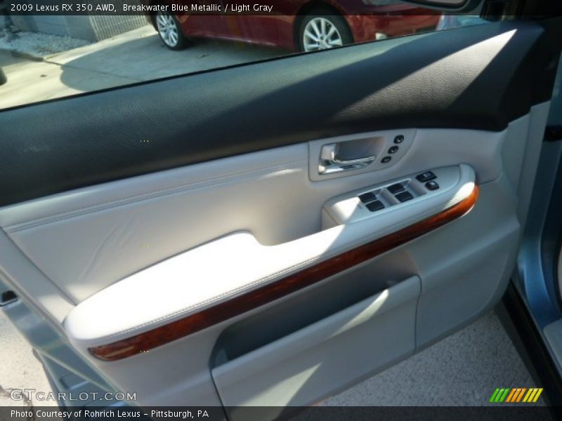 Breakwater Blue Metallic / Light Gray 2009 Lexus RX 350 AWD