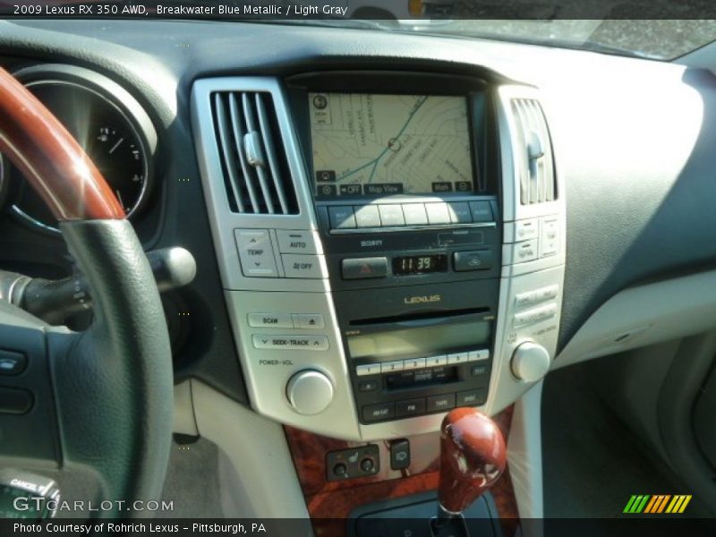 Breakwater Blue Metallic / Light Gray 2009 Lexus RX 350 AWD
