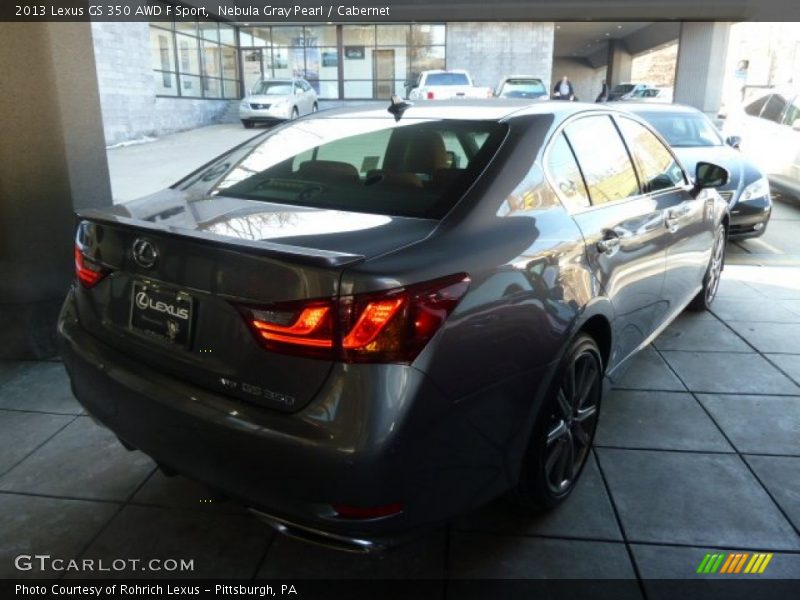 Nebula Gray Pearl / Cabernet 2013 Lexus GS 350 AWD F Sport