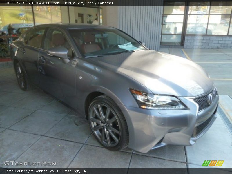 Nebula Gray Pearl / Cabernet 2013 Lexus GS 350 AWD F Sport