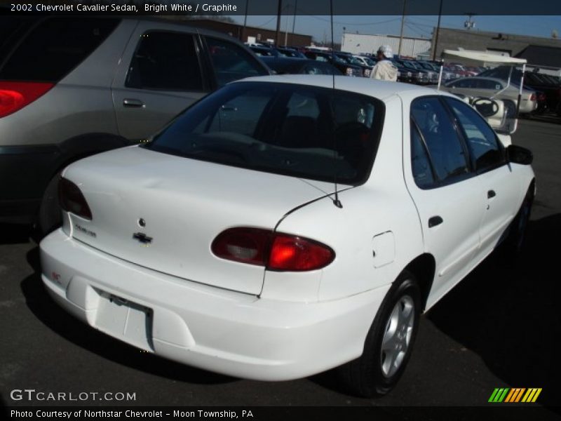 Bright White / Graphite 2002 Chevrolet Cavalier Sedan