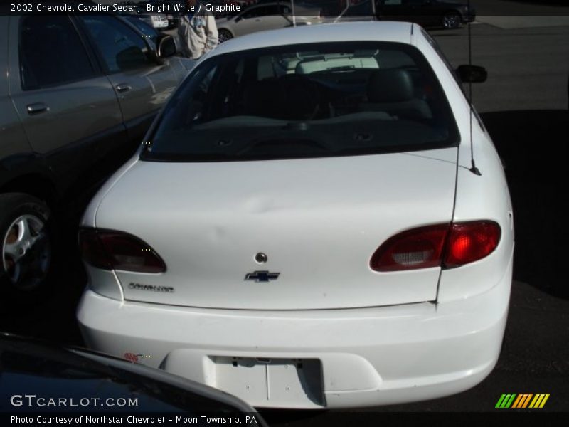 Bright White / Graphite 2002 Chevrolet Cavalier Sedan