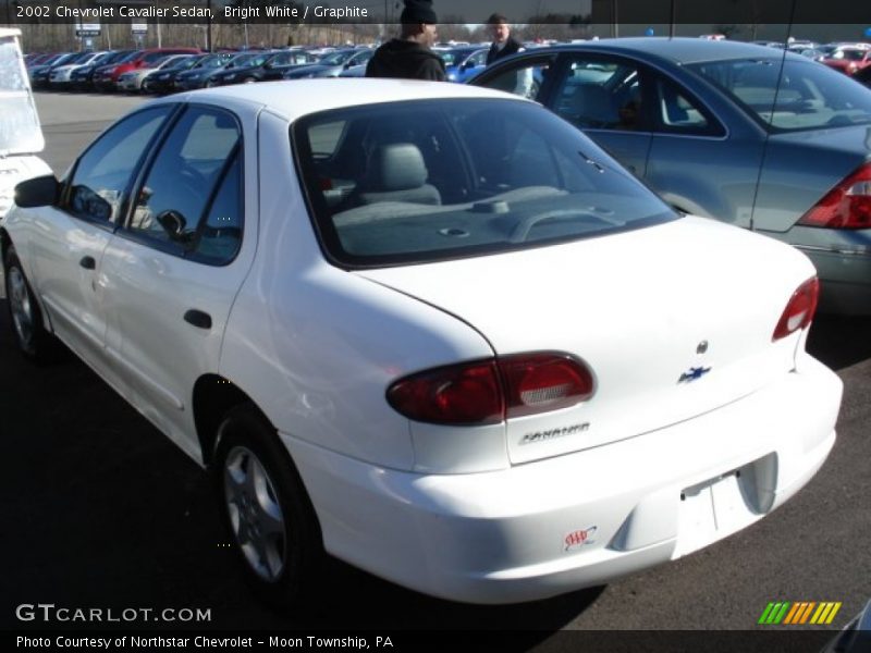 Bright White / Graphite 2002 Chevrolet Cavalier Sedan