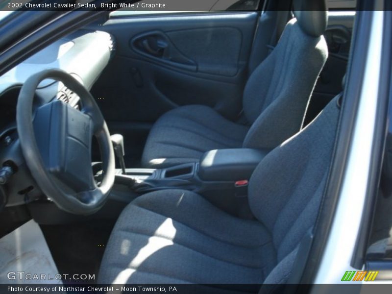 Bright White / Graphite 2002 Chevrolet Cavalier Sedan