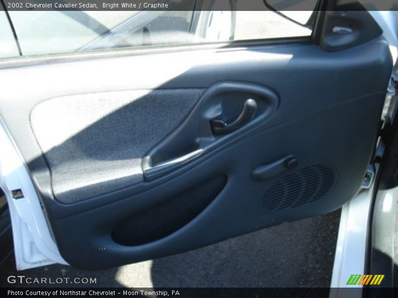 Bright White / Graphite 2002 Chevrolet Cavalier Sedan