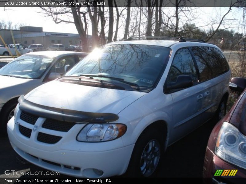 Stone White / Taupe 2003 Dodge Grand Caravan Sport