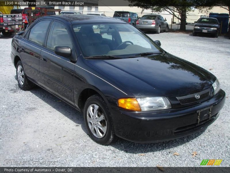 Brilliant Black / Beige 1998 Mazda Protege DX