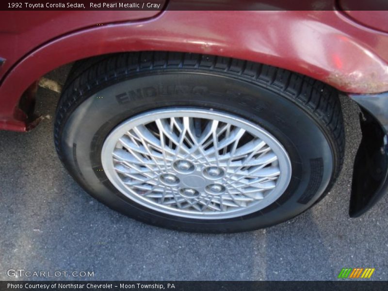 Red Pearl Metallic / Gray 1992 Toyota Corolla Sedan