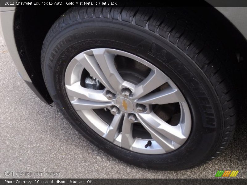 Gold Mist Metallic / Jet Black 2012 Chevrolet Equinox LS AWD