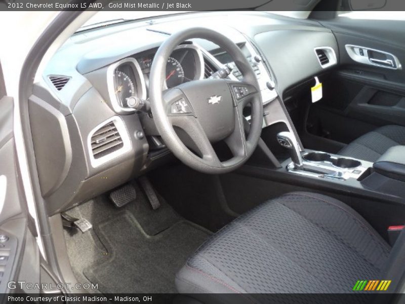 Gold Mist Metallic / Jet Black 2012 Chevrolet Equinox LS AWD