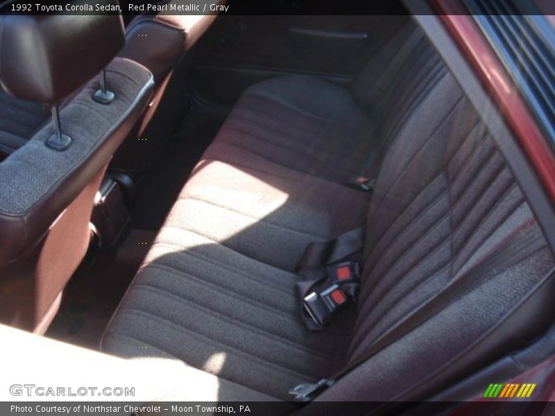 Red Pearl Metallic / Gray 1992 Toyota Corolla Sedan