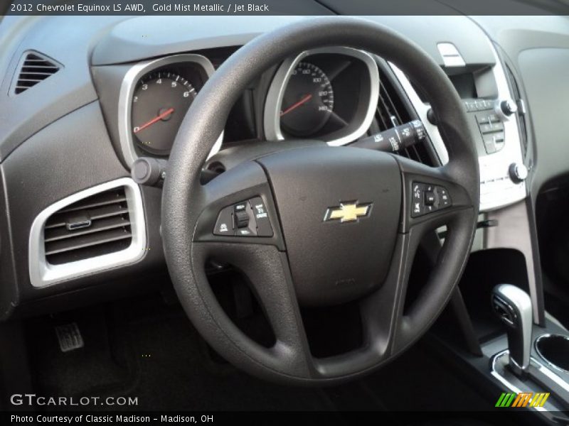 Gold Mist Metallic / Jet Black 2012 Chevrolet Equinox LS AWD