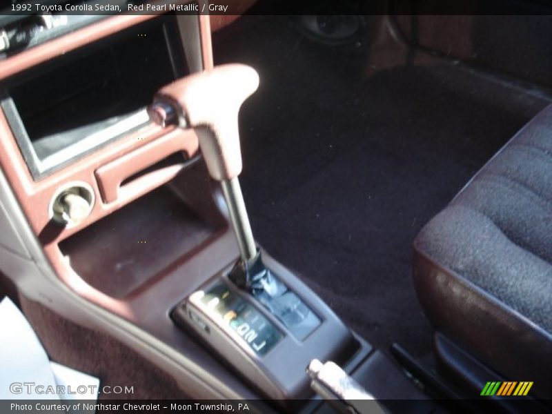 Red Pearl Metallic / Gray 1992 Toyota Corolla Sedan