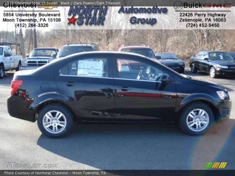 Black / Dark Pewter/Dark Titanium 2012 Chevrolet Sonic LT Sedan