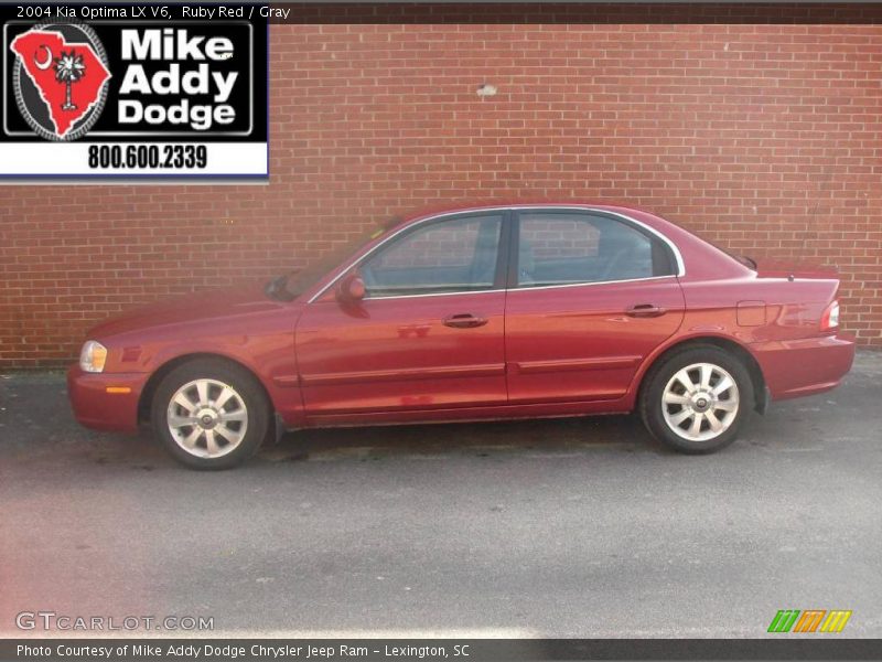 Ruby Red / Gray 2004 Kia Optima LX V6