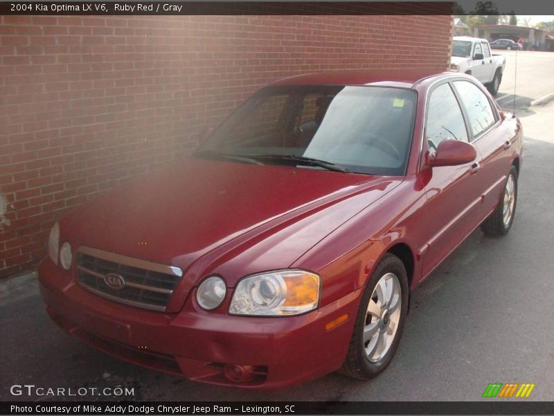 Ruby Red / Gray 2004 Kia Optima LX V6