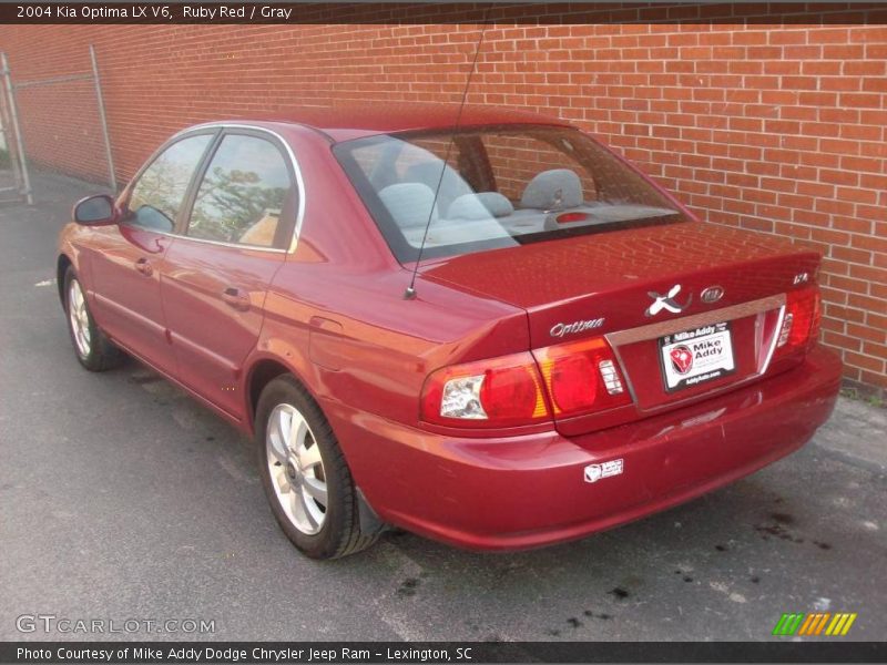 Ruby Red / Gray 2004 Kia Optima LX V6