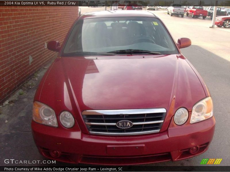 Ruby Red / Gray 2004 Kia Optima LX V6