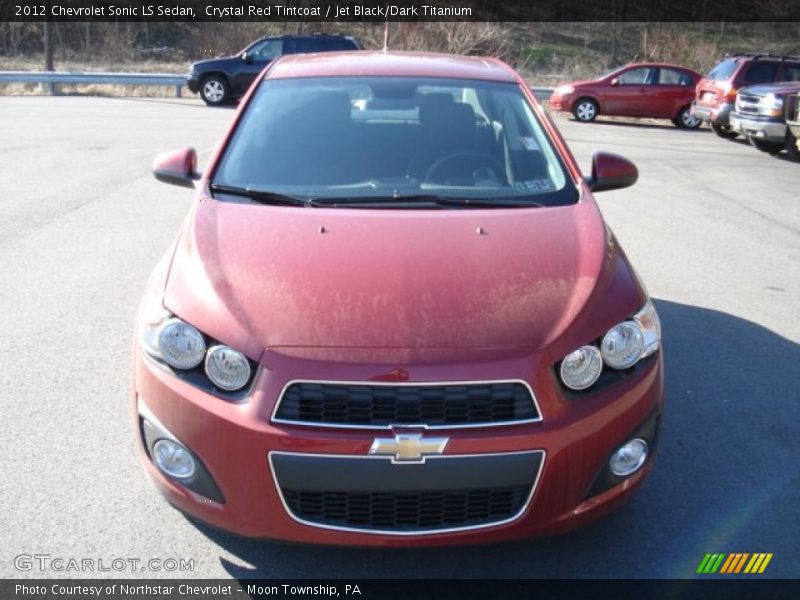 Crystal Red Tintcoat / Jet Black/Dark Titanium 2012 Chevrolet Sonic LS Sedan