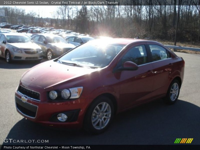 Crystal Red Tintcoat / Jet Black/Dark Titanium 2012 Chevrolet Sonic LS Sedan