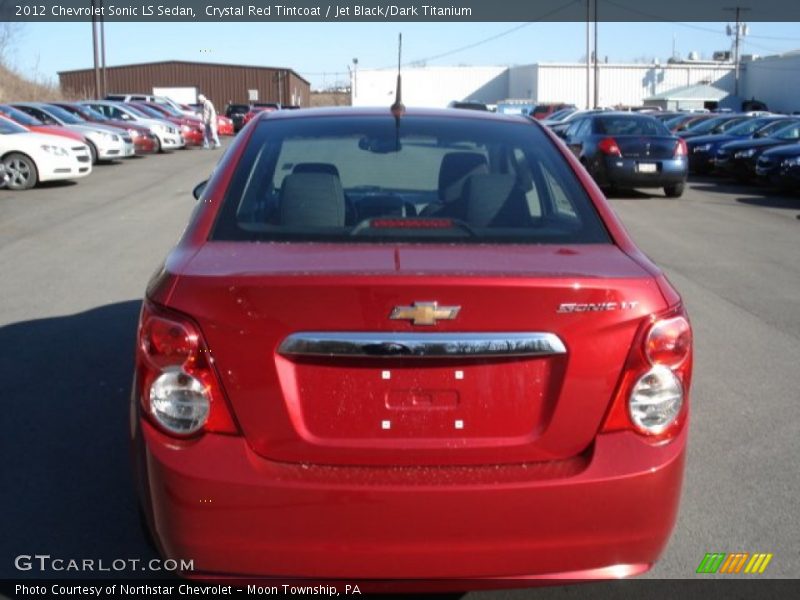 Crystal Red Tintcoat / Jet Black/Dark Titanium 2012 Chevrolet Sonic LS Sedan