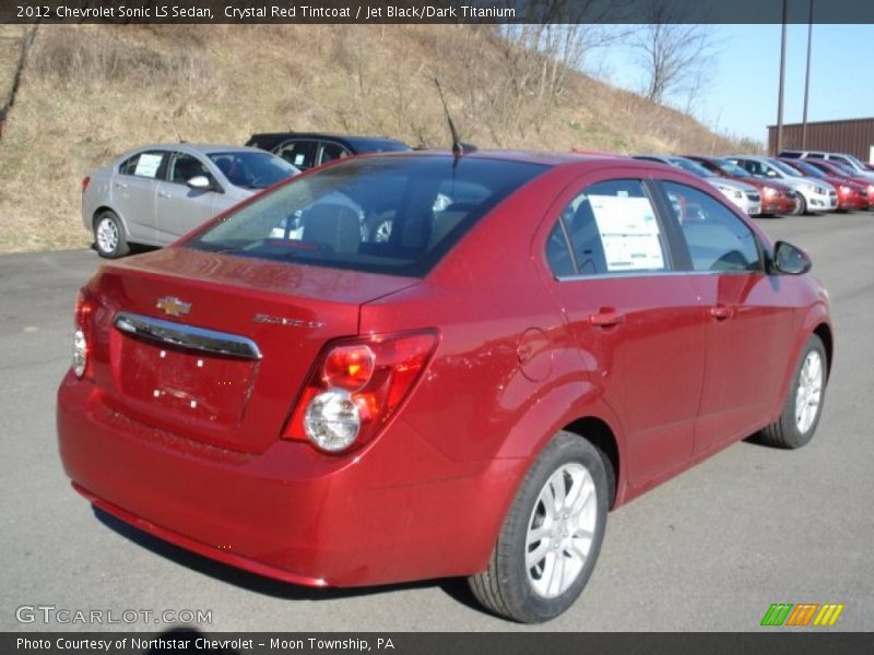 Crystal Red Tintcoat / Jet Black/Dark Titanium 2012 Chevrolet Sonic LS Sedan