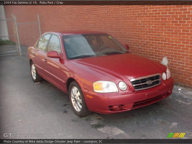 Ruby Red / Gray 2004 Kia Optima LX V6