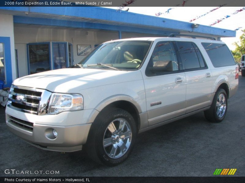 White Suede / Camel 2008 Ford Expedition EL Eddie Bauer