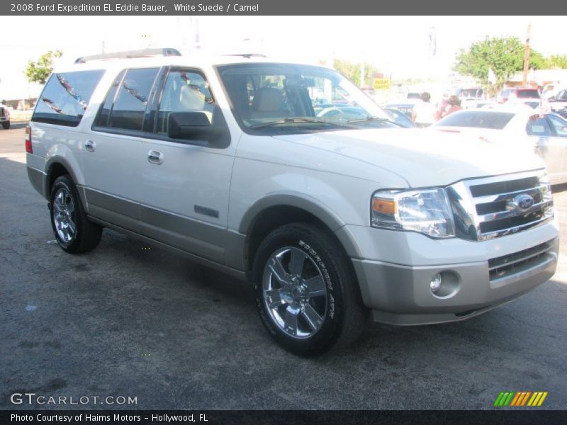 White Suede / Camel 2008 Ford Expedition EL Eddie Bauer