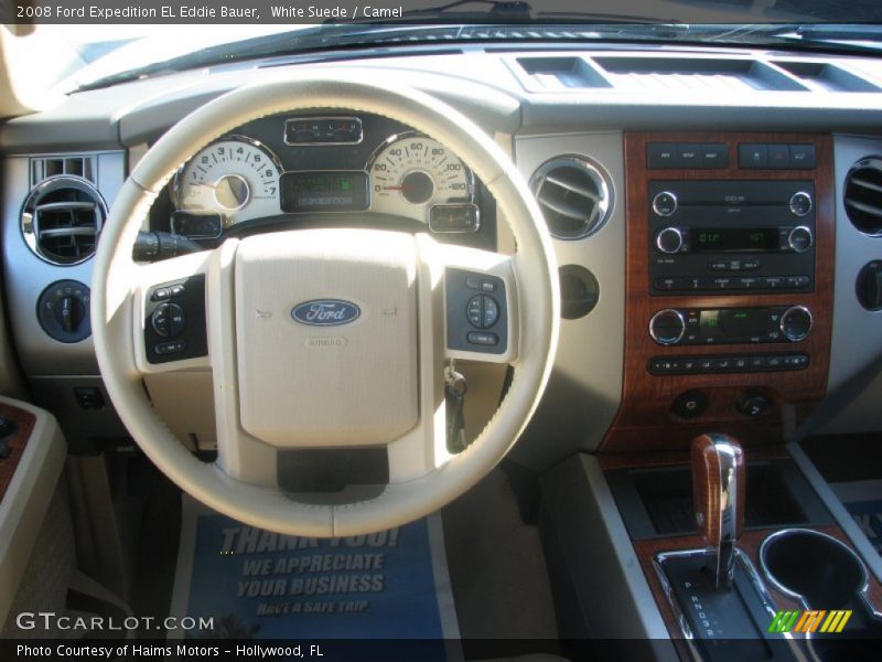 White Suede / Camel 2008 Ford Expedition EL Eddie Bauer