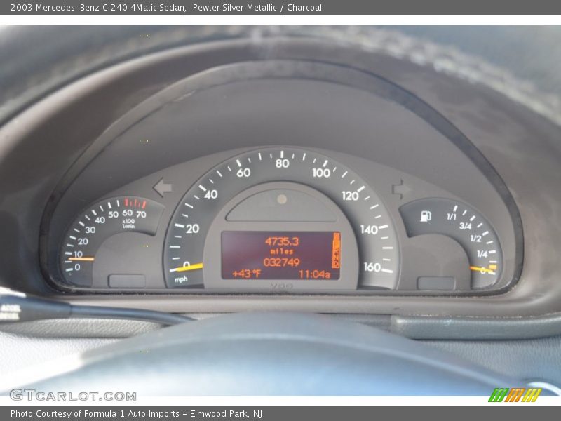 Pewter Silver Metallic / Charcoal 2003 Mercedes-Benz C 240 4Matic Sedan