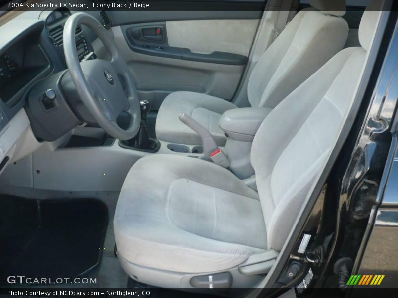 Ebony Black / Beige 2004 Kia Spectra EX Sedan