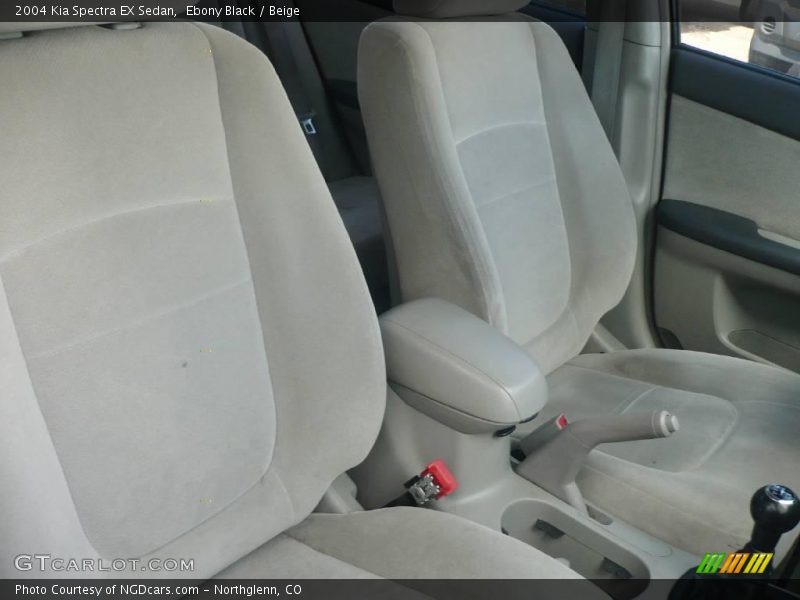 Ebony Black / Beige 2004 Kia Spectra EX Sedan