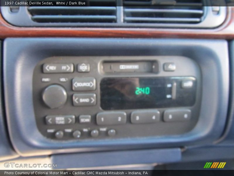 White / Dark Blue 1997 Cadillac DeVille Sedan