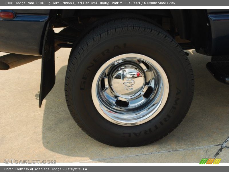 Patriot Blue Pearl / Medium Slate Gray 2008 Dodge Ram 3500 Big Horn Edition Quad Cab 4x4 Dually
