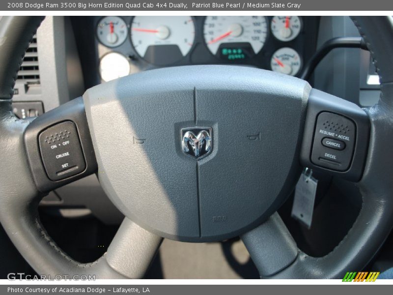 Patriot Blue Pearl / Medium Slate Gray 2008 Dodge Ram 3500 Big Horn Edition Quad Cab 4x4 Dually
