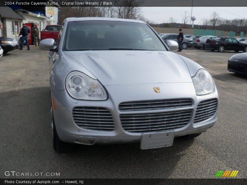 Crystal Silver Metallic / Black 2004 Porsche Cayenne Turbo