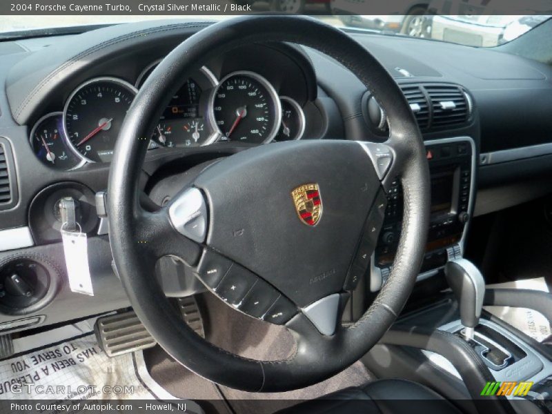 Crystal Silver Metallic / Black 2004 Porsche Cayenne Turbo