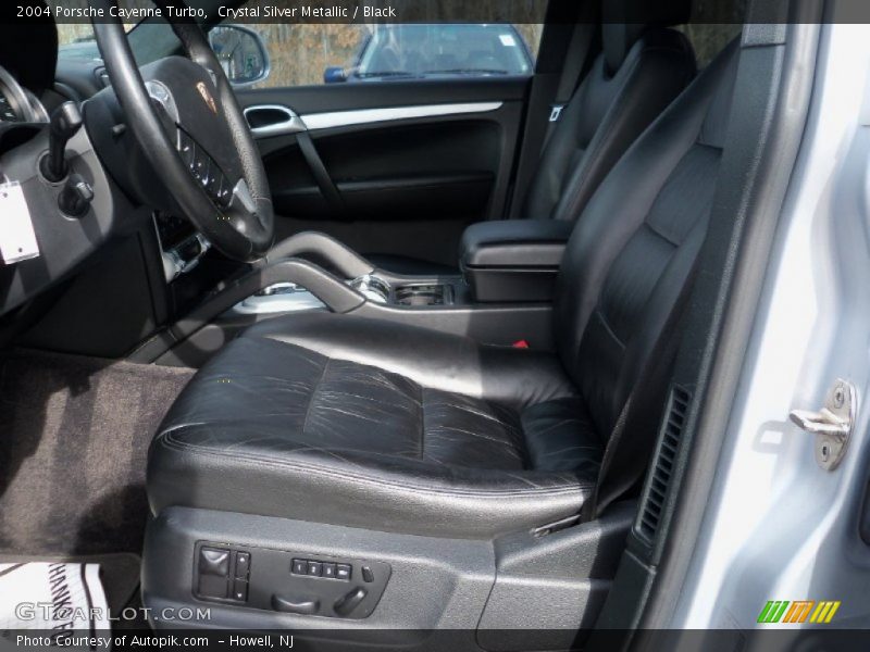 Crystal Silver Metallic / Black 2004 Porsche Cayenne Turbo